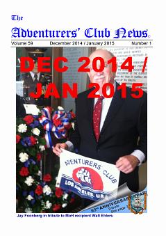 January 2015 Adventurers Club News Cover